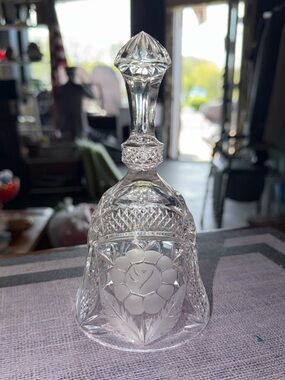 Vintage Hofbauer West Germany Hand Cut Crystal Decorative Bell